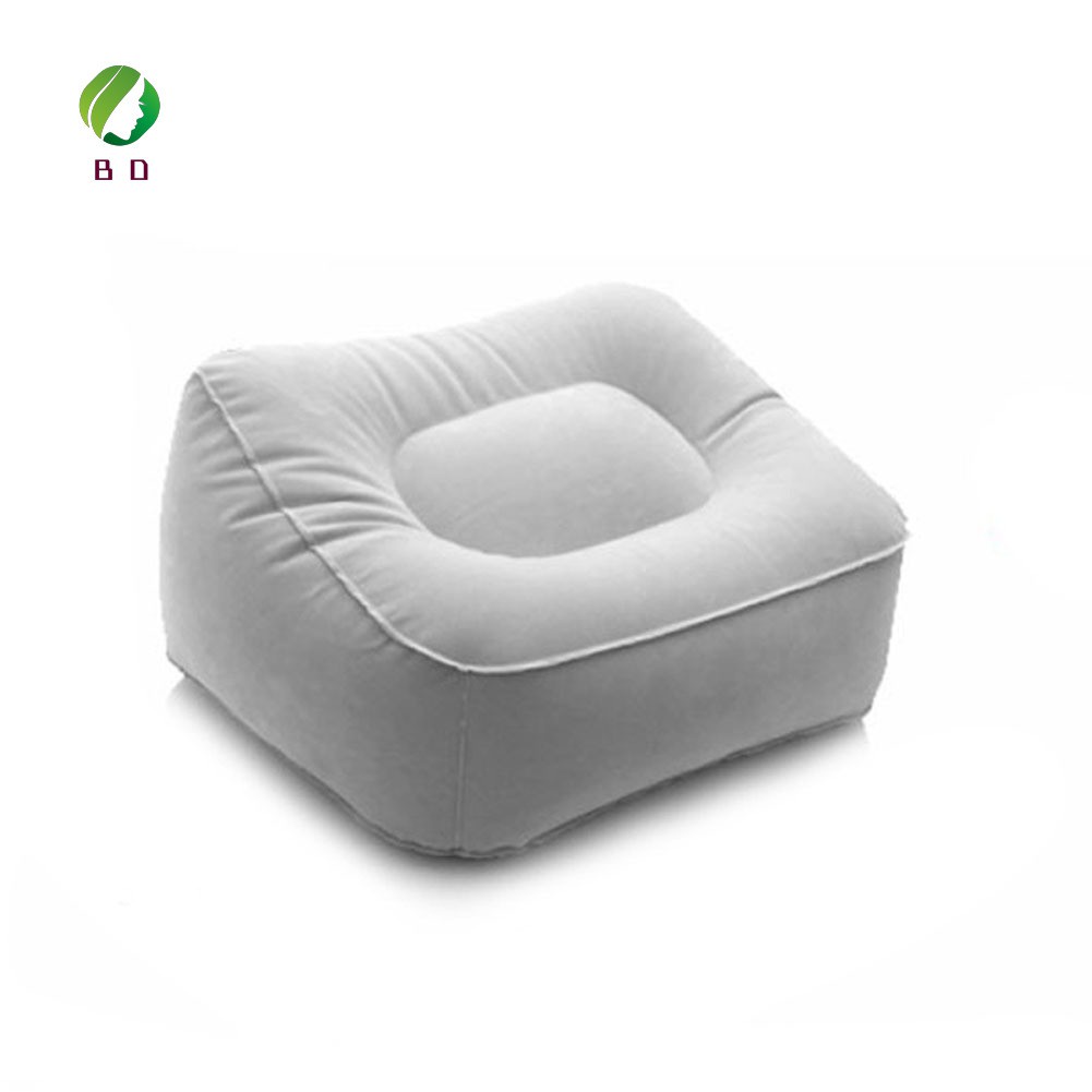 Tiktok ins Portable Inflatable Foot Rest Pillow Cushion PVC Air Travel Office Home Leg Up Footrest Relaxing Feet Tool tiktok