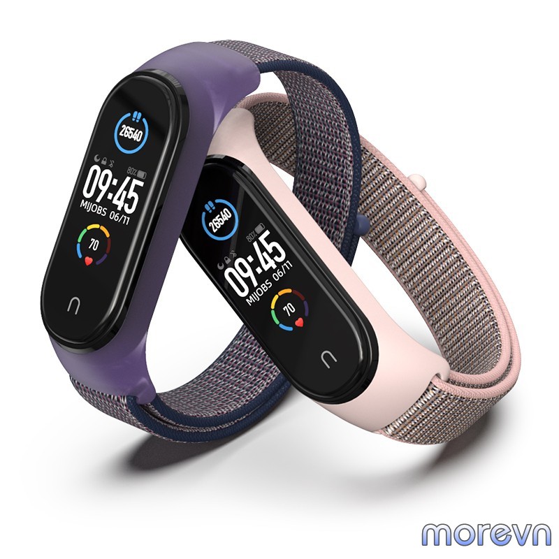 Dây đeo nylon mặt cao su Mi band 5, miband 6 MIJOBS - dây đeo thay thế mi band 6, miband 5 nylon/silicon MIJOBS