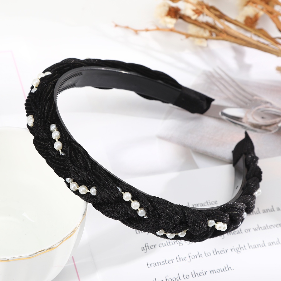 Băng đô vải nhung đính ngọc trai thời trang Hàn Quốc dành cho nữ