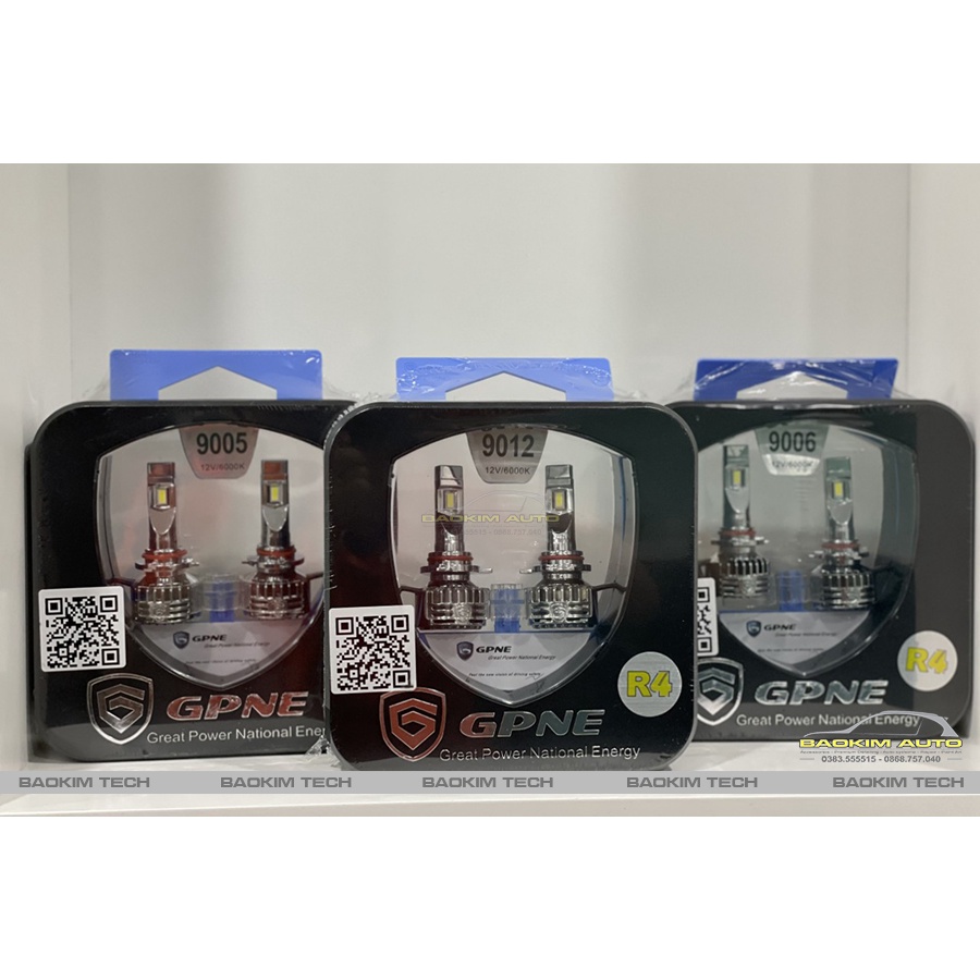 Bộ Đèn Led GPNE R4 Chân 9005 / HB3, công suất 55W Có Canbus Chính Hãng , Cho Xe Con 12V Và Xe Tải 24V