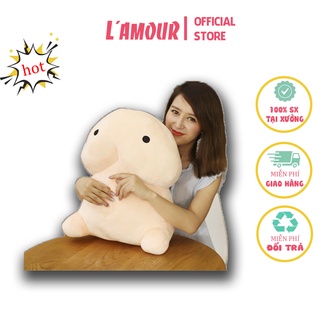 Gấu Bông Con - Ciu Gối Ôm Ciu Bông Cho Bé Vải Nhung Mềm Mịn Co Giãn 4 Chiều size 35cm