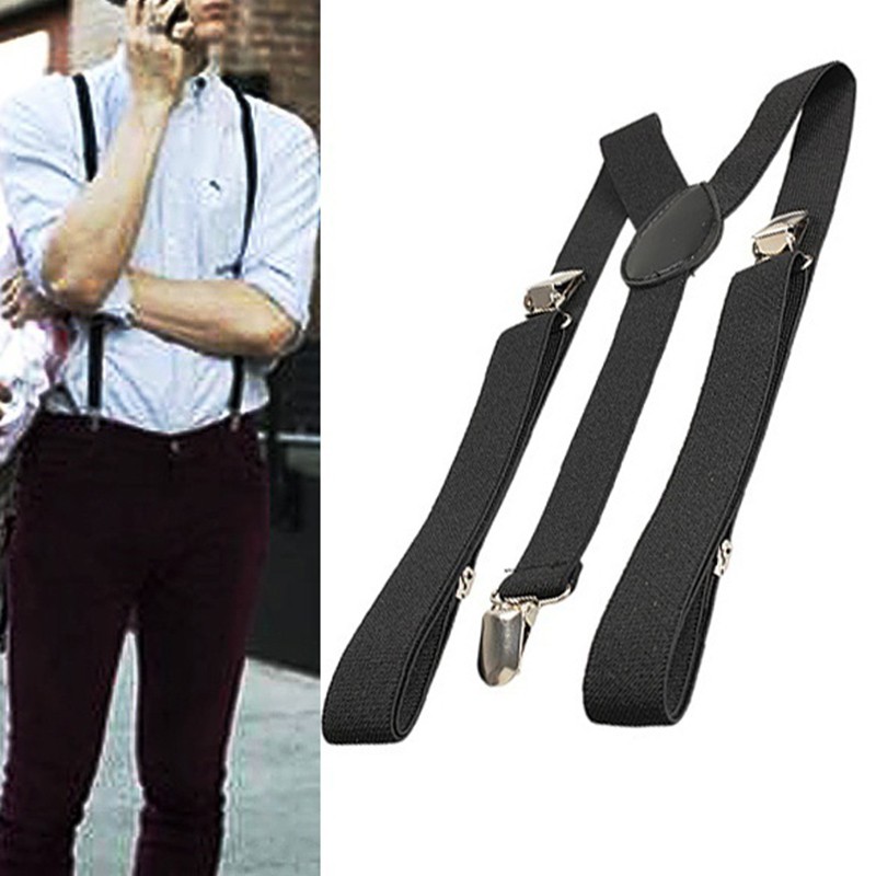 Elastic Brace Suspender Y Back Neon Clip-on Belt for Overall Adult Child