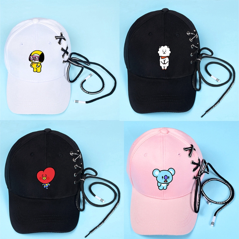 Mũ Kiểu Hoạt Hình Bts Bt21 Dễ Thương Cho Bé Gái