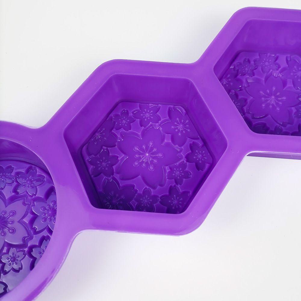 Khuôn Silicone Làm Xà Phòng 4 Ngăn Tạo Hình Hoa 3D Phong Cách Vintage
