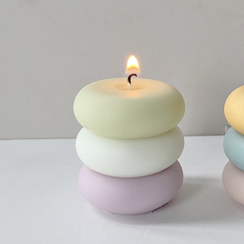 Khuôn Silicone Làm Nến Epoxy Ba Tầng Hình Tròn DIY
