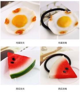 Dây cột tóc 3D hoa quả siêu cute