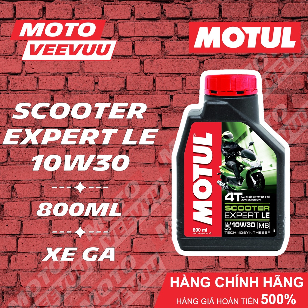 Dầu nhớt xe tay ga Motul Scooter Expert LE 4T 10W30 SM MB 800ml Bán tổng hợp