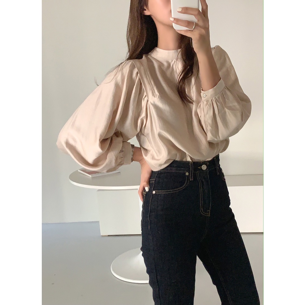 Áo Sơ Mi Tay Dài Phồng Thời Trang Mùa Xuân Hàn Quốc 2022 Mới