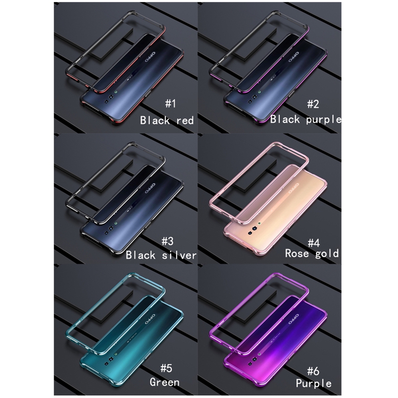Ốp điện thoại khung kim loại giáp lót mềm cho OPPO Reno 10X Zoom /Reno 5 6 7 Pro