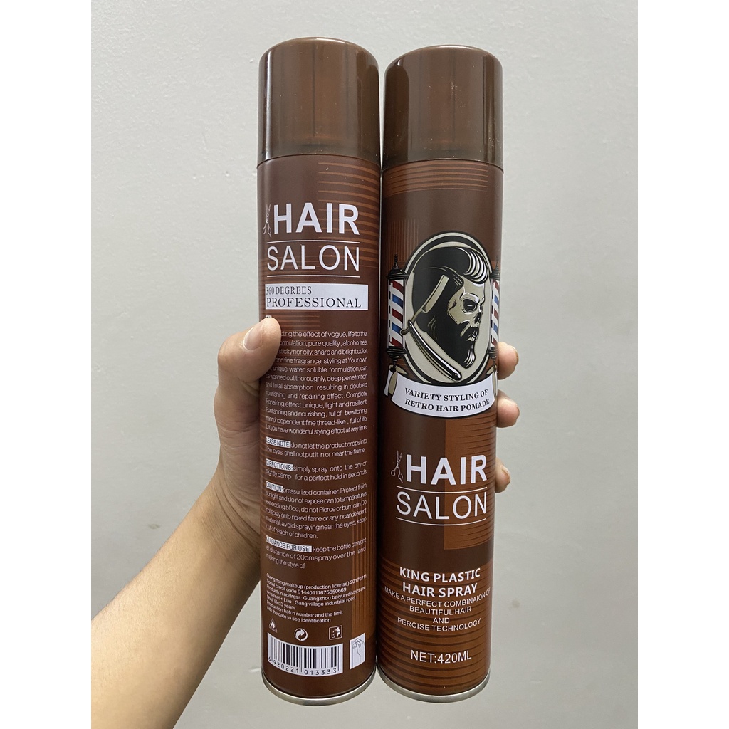 GÔM XỊT TÓC HAIR SALON BABER LOẠI MỚI 420ML
