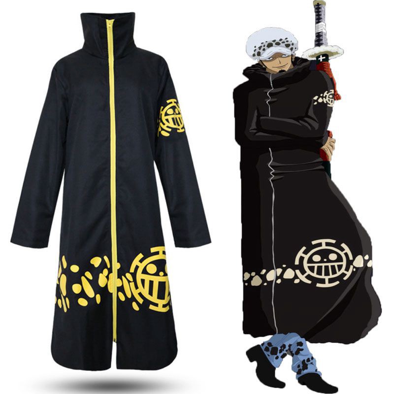 Cosplay Anime One Piece Trafalgar Law Cloak Party Costume Hat Halloween Pants