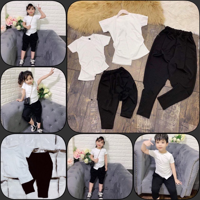 Set bộ Cotton Cá Tính Cho Bé Trai Bé Gái