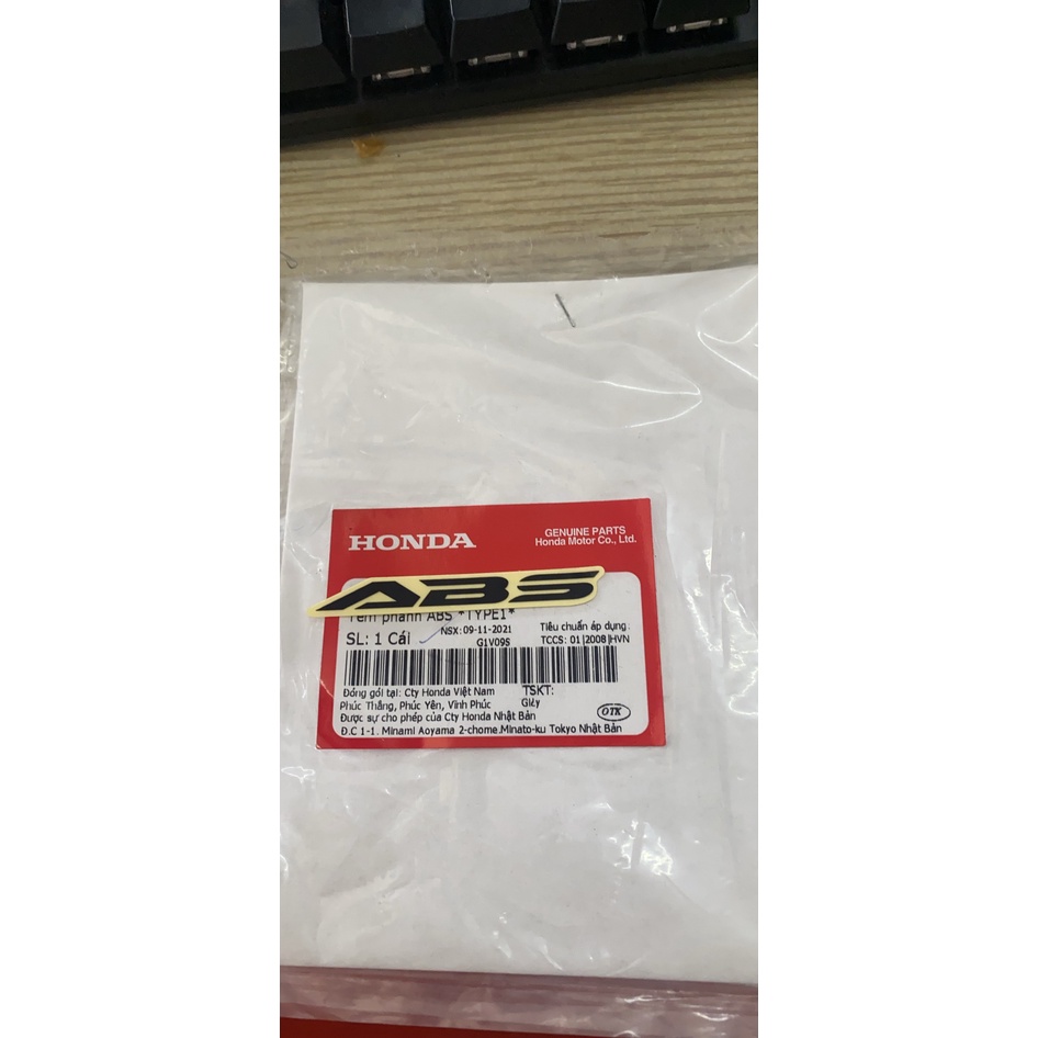 TEM ABS SH / AB / LEAD / SH MODE ZIN CHÍNH HÃNG HONDA