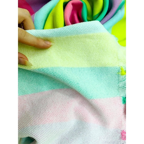 Vải Nỉ Da Cá Cotton Cầu Vồng Dày