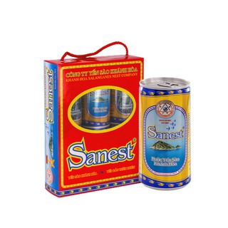 Hộp 6 lon nước yến xào Sanest Không đường, có đường 190ml