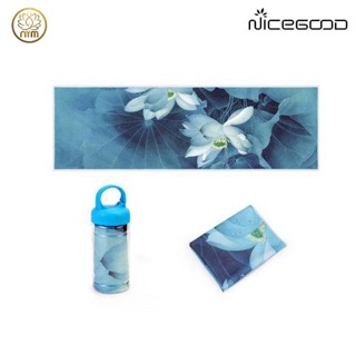 Khăn Lau Mồ Hôi Tập Yoga Nicegood - Hoa Xanh