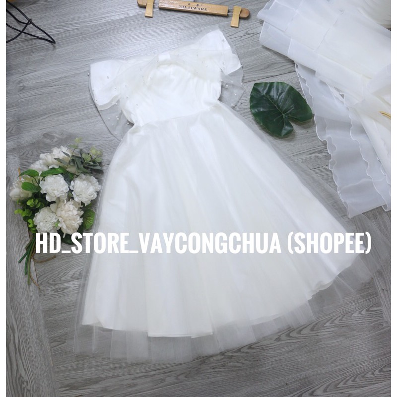 [ẢNH THẬT] V236 VÁY ĐẦM THIẾT KẾ DỰ TIỆC, DẠ HỘI KỶ YẾU PROM, VÁY CÔNG CHÚA TIỂU THƯ TRỄ VAI | BigBuy360 - bigbuy360.vn