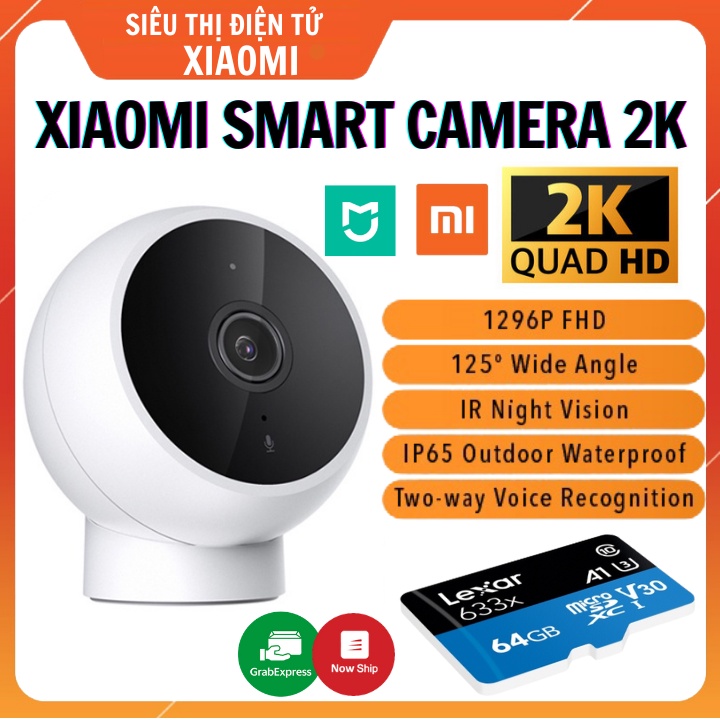 Camera Mini XIAOMI 2K Ngoài Trời - Siêu Góc Rộng , Nhỏ Gọn , Đàm Thoại 2 Chiều (Bảo Hành 2 Năm)