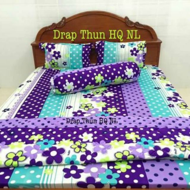 drap thun lẻ không có áo gối màu nhẫu nhiên ga thun