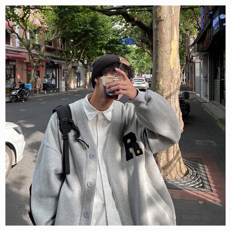 Áo Khoác Cardigan Nam Nữ Chất Nỉ Bông Có Ảnh Thật