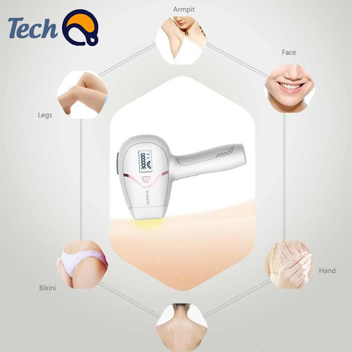Máy Triệt Lông Cầm Tay Bằng Laser KONKA Chính Hãng, Giúp Loại Bỏ Lông Trên Cơ Thể - Bảo Hành 12 Tháng.