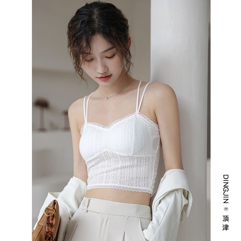 Áo Bra 2 Dây Phối Ren Dáng Dài Kèm Mút Đệm Ngực Mã 995