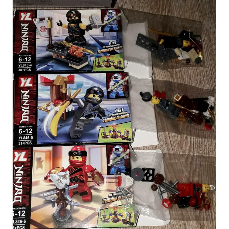 Lắp ráp 1 hộp LegoNinja 846 Ngôi đền có nhiều chi tiết bằng nhựa