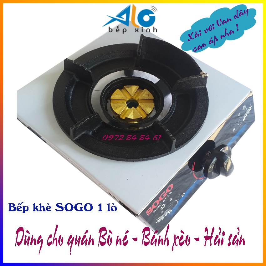 Bếp gas Sogo 1 lò công nghiệp khè SOGO GT-208S - BH 1 năm - Lửa cực mạnh - Alo Bếp xinh