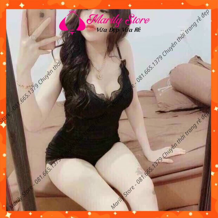 Bộ Đồ Ngủ 2 Dây Phối Ren Cao Cấp Có Đệm Ngực