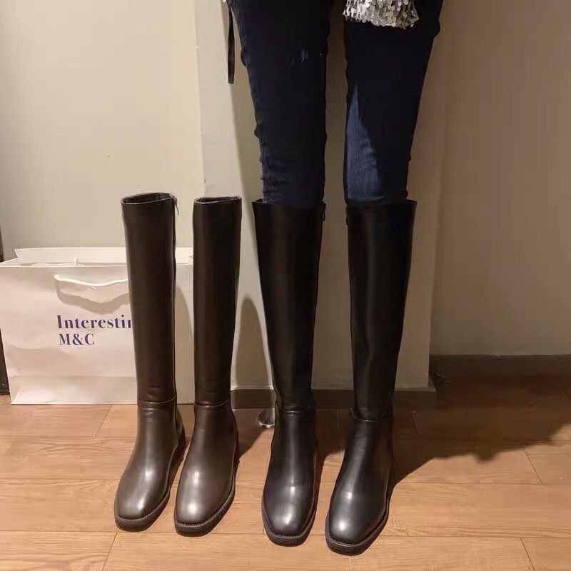 Mã T2 Boots đùi trơn basic da lì bóng 2019