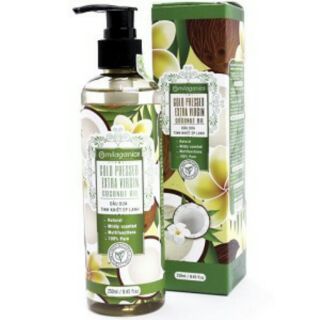 Dầu Dừa Tinh Khiết Ép Lạnh Milaganics 250 ml