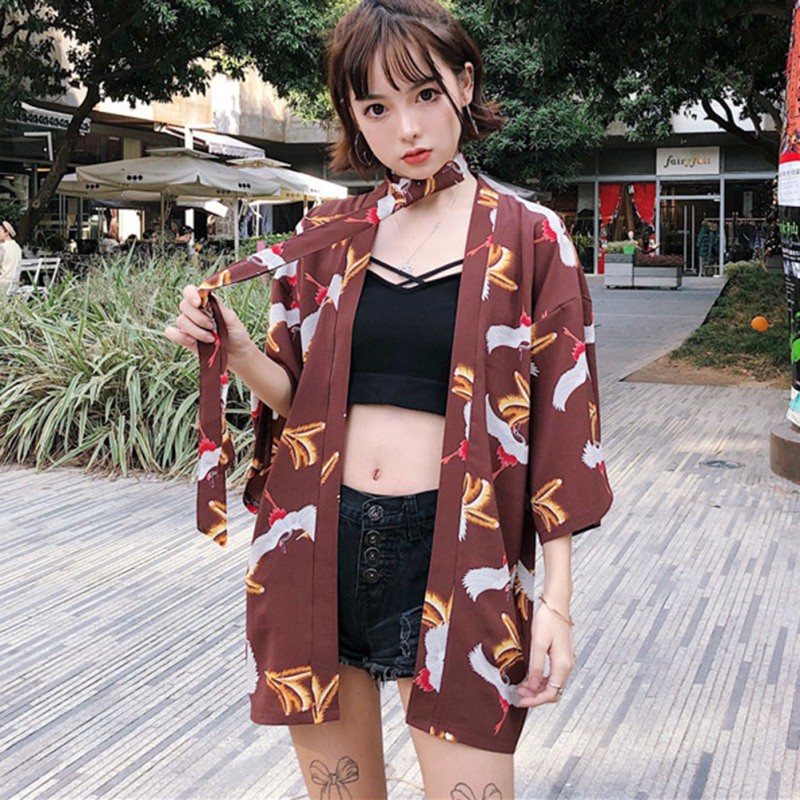 FREESHIP ĐƠN 99K_ Áo khoác mỏng kiểu kimono cá tính ấn tượng cho nữ