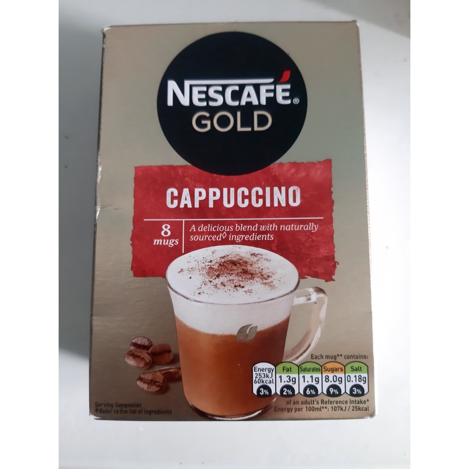Nescafe Gold Cappuccino hộp 124g (8goi/15,5g)