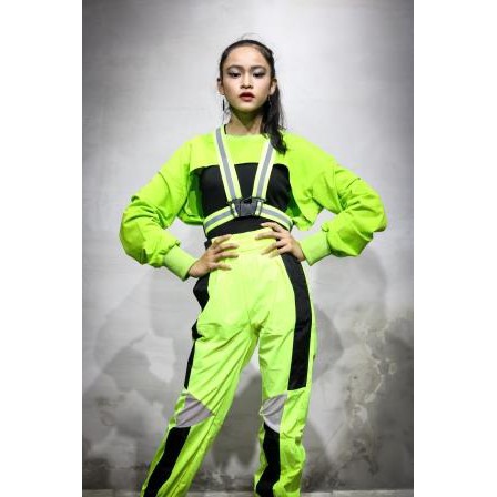 Đai Yếm Bấm Phản Quang đủ màu: Hồng neon, Xanh neon, Cam neon