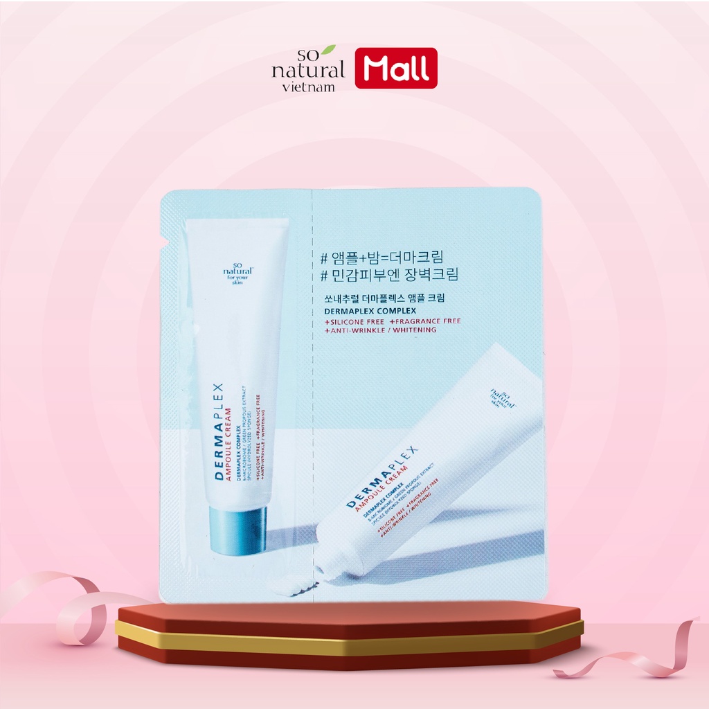 Sample Dưỡng Da Gai Biển Tái Tạo Da Derma Ampoule Cream So Natural 2.5ml