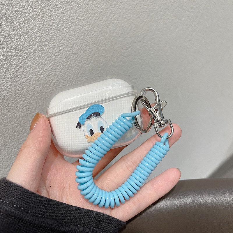 Vỏ Bảo Vệ Hộp Sạc Tai Nghe airpods 1 2 Pro 3rd Generation Pro 1/2 Trong Suốt Chống Sốc Họa Tiết Hoạt Hình Kèm Dây Đeo Kiểu Nhật Hàn