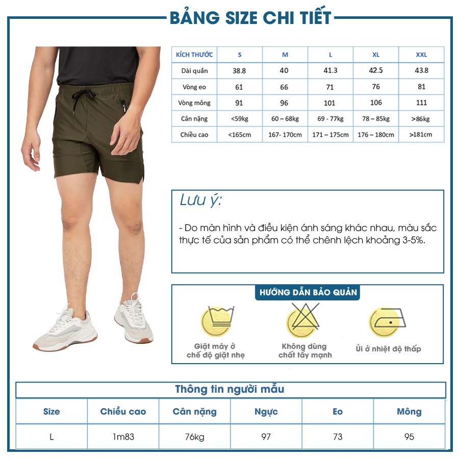 [Mã FAMALLT5 giảm 15% đơn 150K] Quần short nam After All, túi khóa zipp - Q01-04