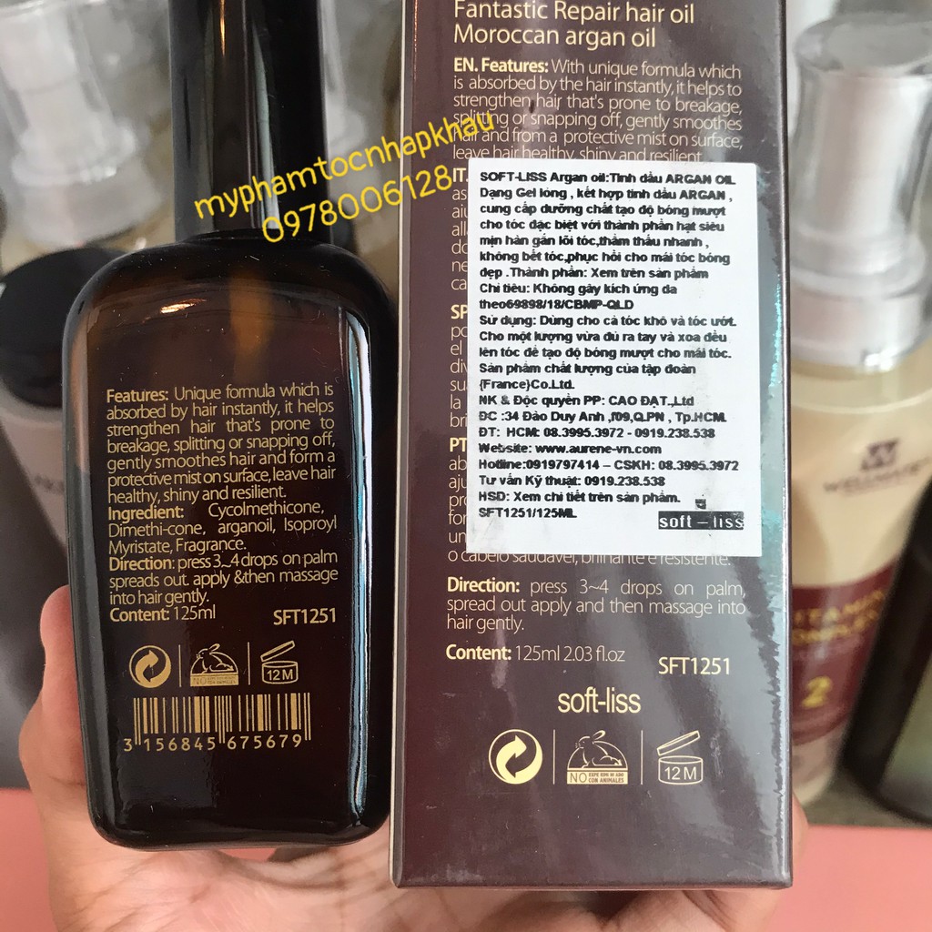 TINH DẦU DƯỠNG VÀ PHỤC HỒI TÓC SOFT-LISS AURANE PHÁP 125ML