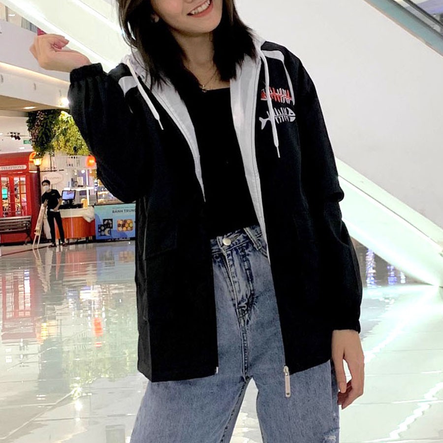 Áo khoác dù nam nữ in hình xương cá TL765 Shop Thành Long