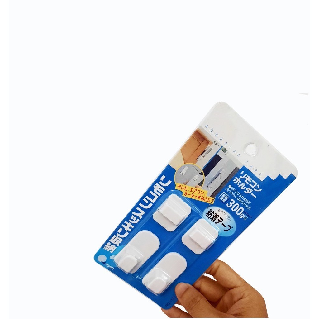 VỈ Móc Gài Dán Tường Treo Điều Khiển Điều Hòa, Móc Gài Dán Tường Đa Năng, Móc Treo Đa Năng, Tiện Dụng. Kingler 4080