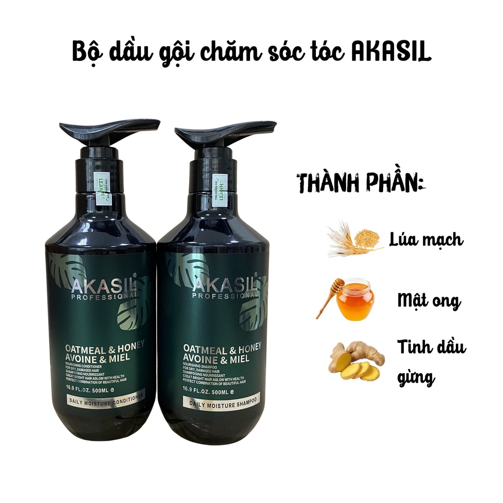 Dầu Gội AKASIL Tái Sinh Siêu Mượt Hương Nước Hoa ngăn gàu ngăn rụng tóc hàng hiệu chính hãng cặp 500ml - 1000ml