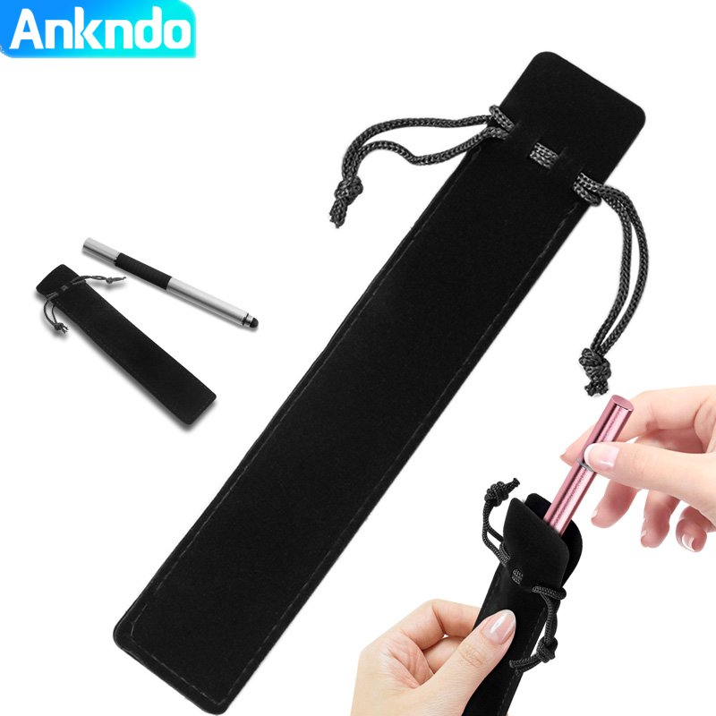Túi dây rút hai mặt Ankndo bằng vải nỉ dày dặn đựng bút cảm ứng