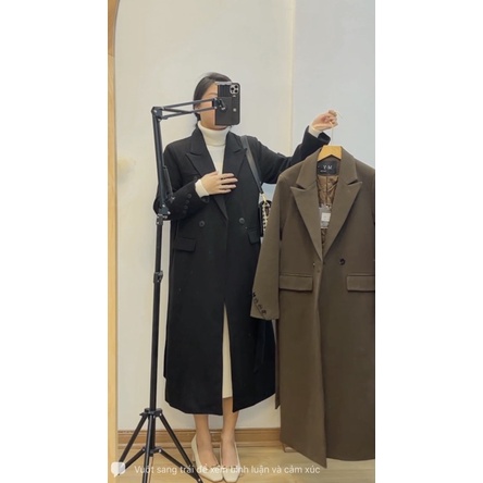 ( Ảnh thật ) A1104 Áo dạ dáng dài trần bông kèm đai My | BigBuy360 - bigbuy360.vn