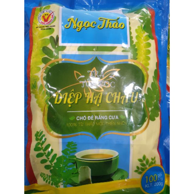 TRÀ DIỆP HẠ CHÂU - Ngọc Thảo túi lọc# KTL 200gr# 100 gói x2g# HSD 2023