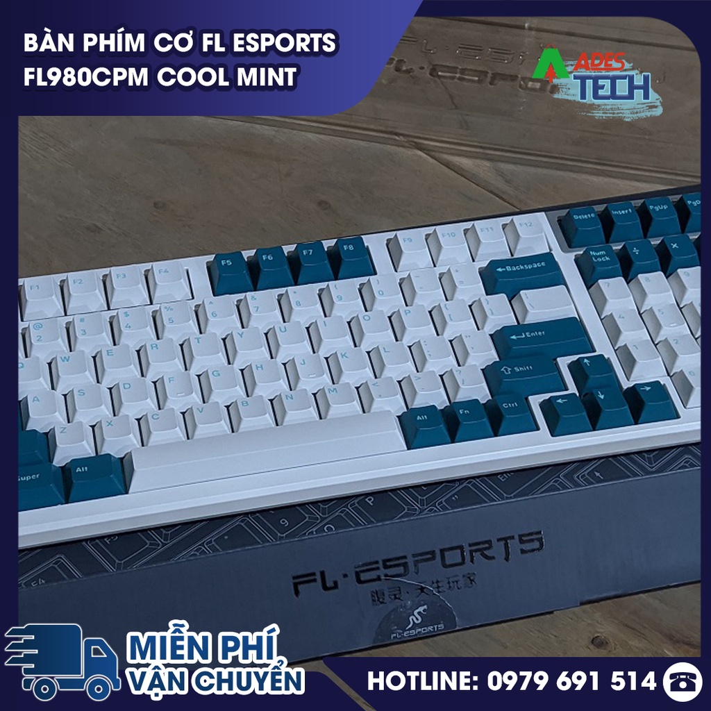 Bàn phím cơ FL Esports FL980CPM Cool Mint Bảo hành 12 tháng