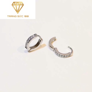 Bông tai Titan Nữ Khoen đá BTT16