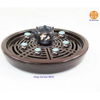 Khay trà tròn Việt nhật