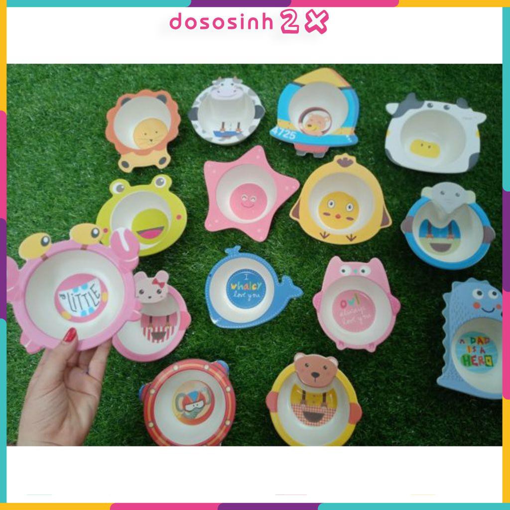 Bát Ăn Dặm Lúa Mạch hình thú cho bé. Gồm voi, thỏ, cua, bò sữa, ngôi sao, gà, ếch, sư tử, hổ, heo, khủng long - 2X MART