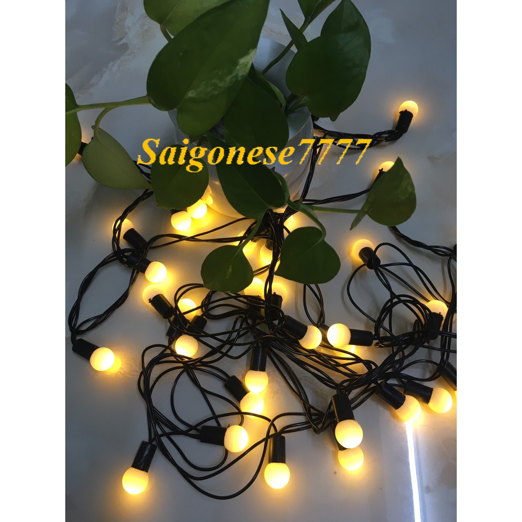 Dây Đèn Xài Điện Dài 10 Mét 52 Bóng Đèn Tròn Cherry Ball Đổi Màu Chớp Nháy Decoration String Led light
