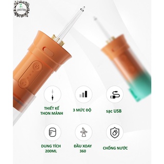 Máy Tăm Nước cầm tay Oral Irrigator - Tăm nước vệ sinh răng miệng cực sạch công nghệ Châu Âu - 3 chế độ xịt